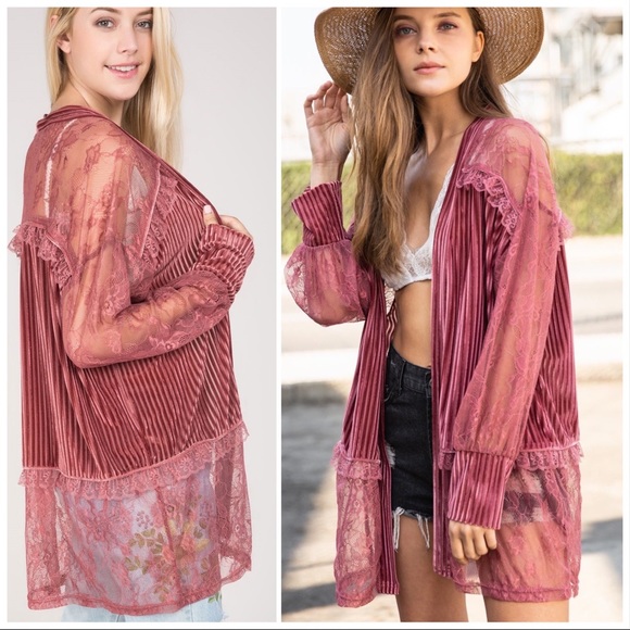 POL Amanda Mesh Lace Cardigan - Picture 8 of 11